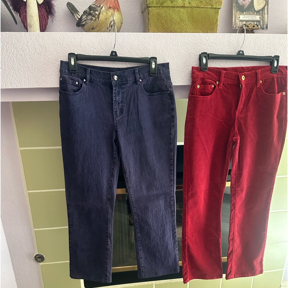 Diane Gilman (DG2) 2 pair Size 4 PETITE Pants - Picture 1 of 16